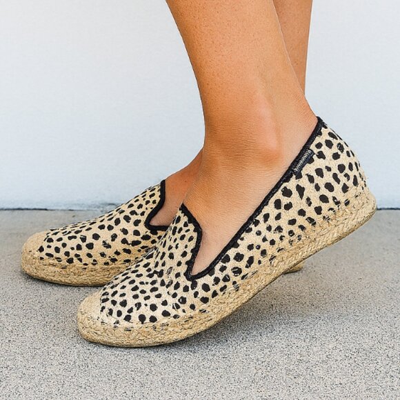 Soludos Women's Animal Print Slip On platform Espadrille Shoes size US 8 - Picture 1 of 10